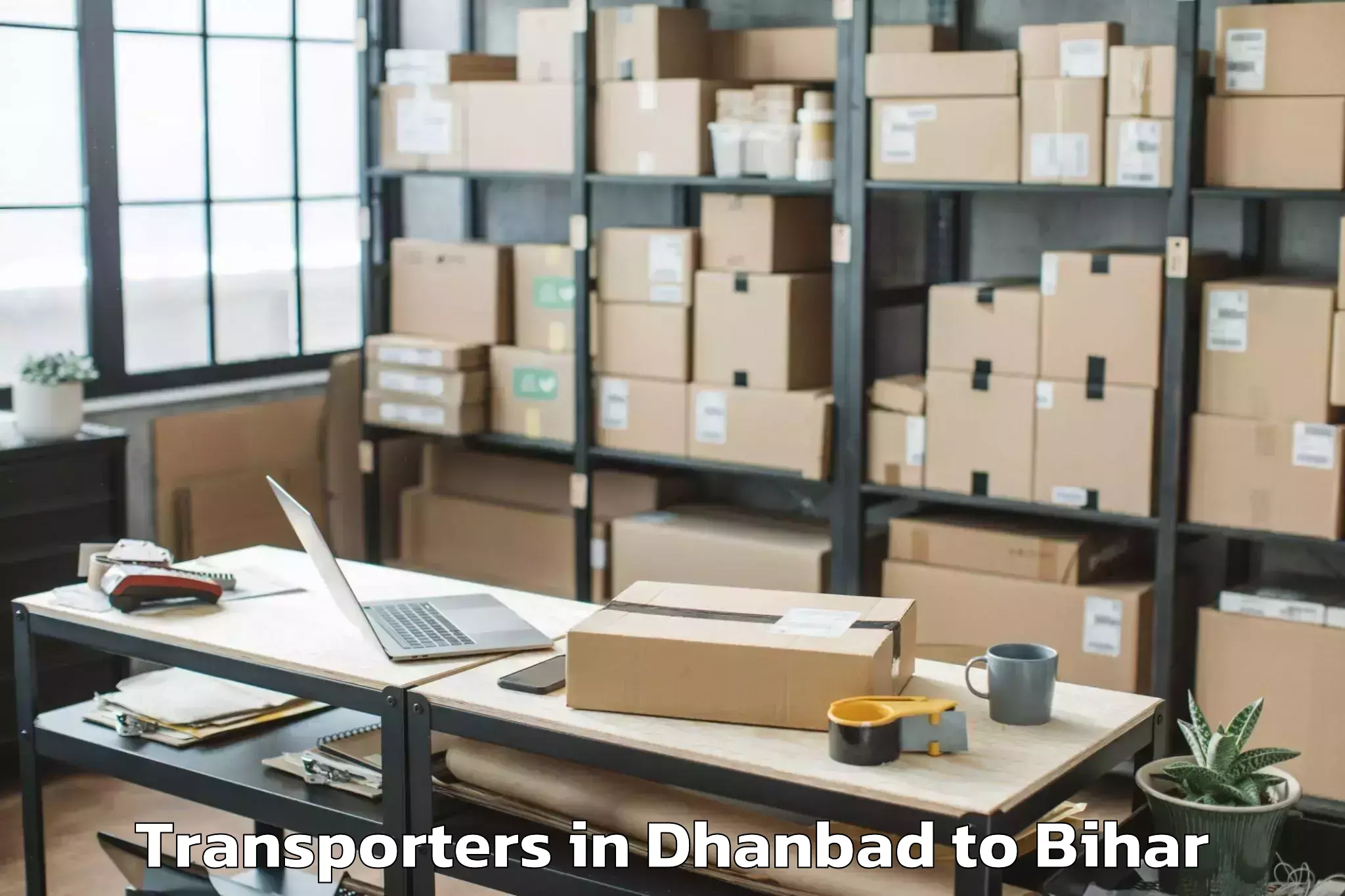 Top Dhanbad to Jogbani Transporters Available